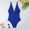 Damen Einteiler Badeanzug mit raffiniertem Rippendesign
