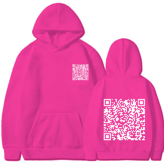 Damen Sportlicher Kapuzenpullover mit QR-Code Shop Nory