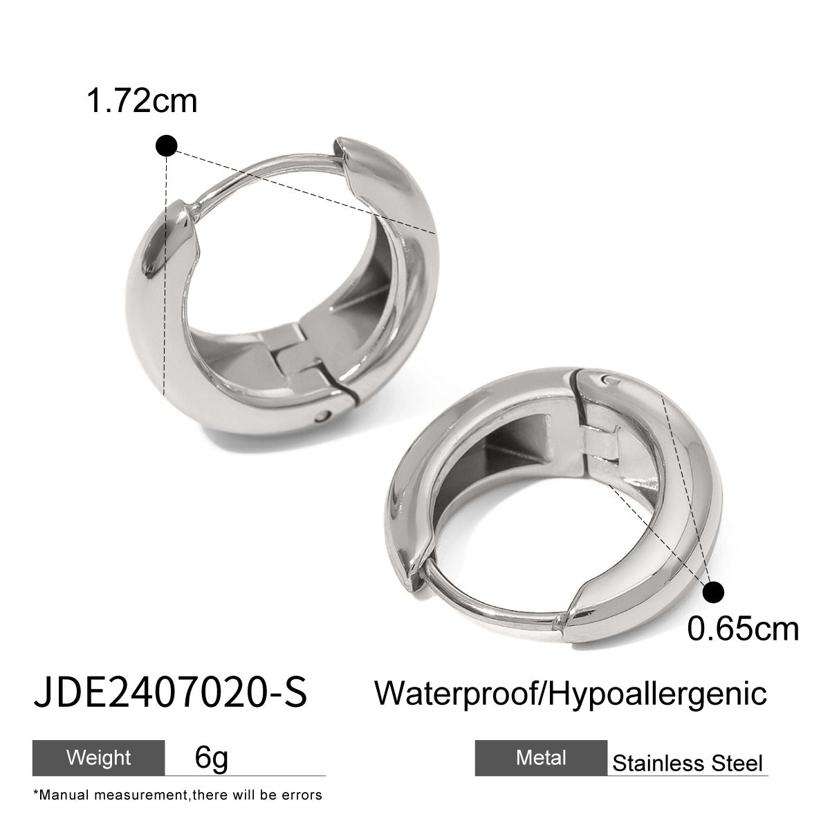 Damen Creolen im modernen, hypoallergenen Edelstahl-Design Shop Nory
