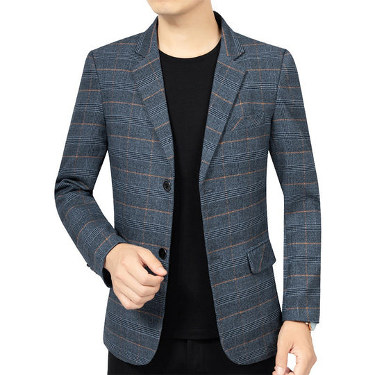Herren Kariertes Slim-Fit Sakko Shop Nory
