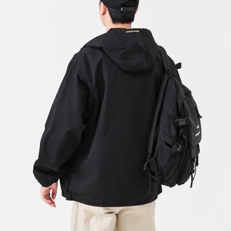 Herren Kapuzen-Anorak Pulloverjacke im Oversize-Utility-Stil Shop Nory