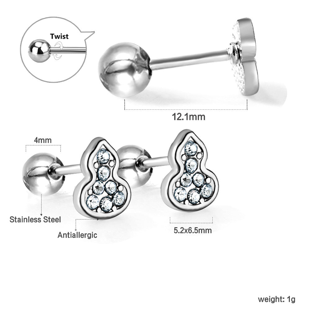 Damen Ohrstecker mit Pilz-Design und funkelnden Zirkonia Shop Nory
