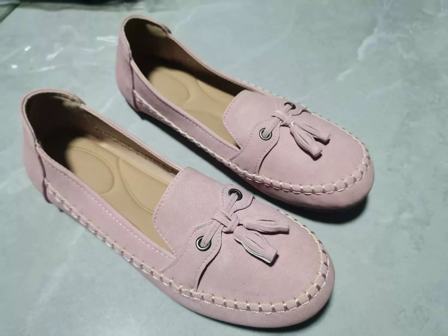 Damen Mokassin-Schuhe mit dekorativem Knoten