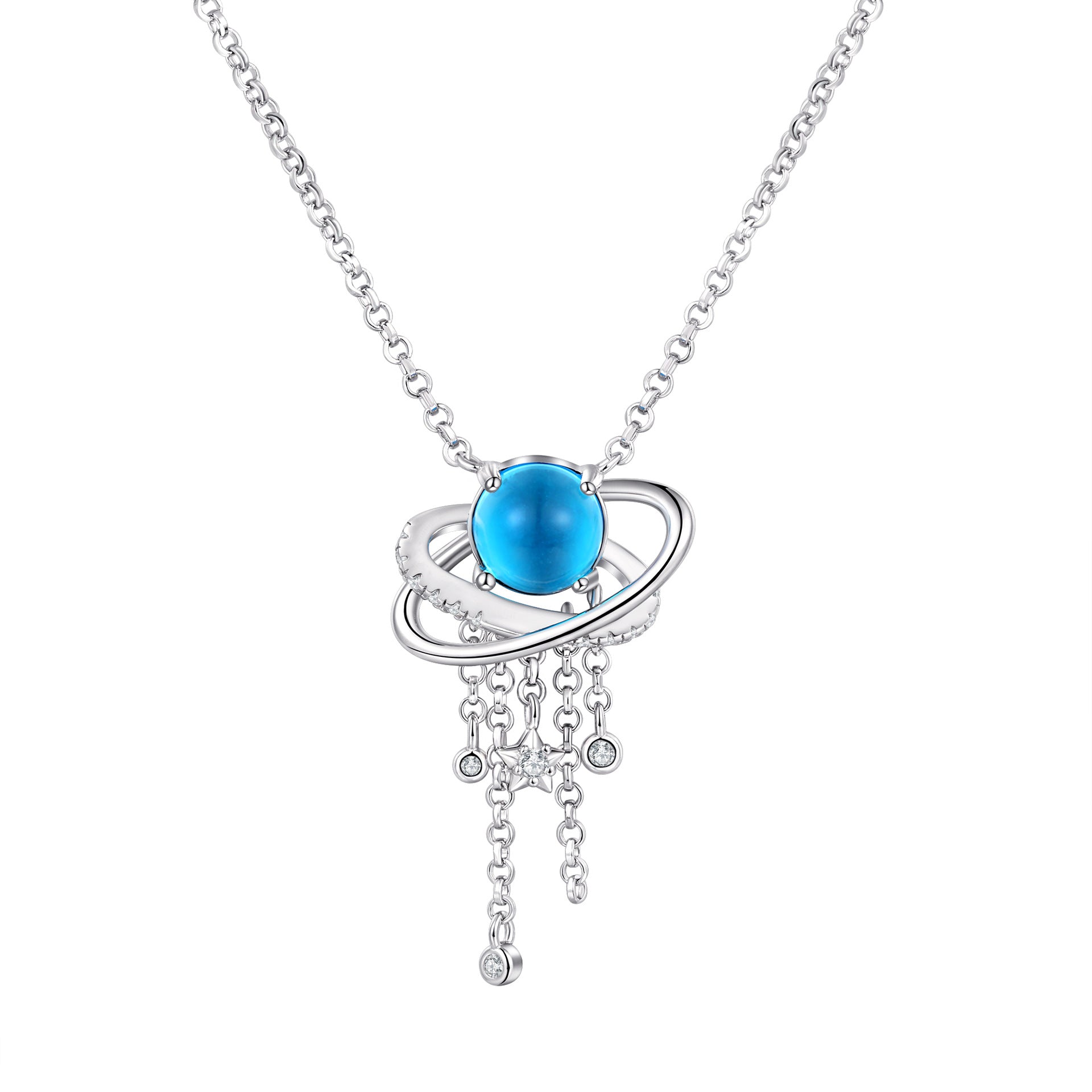 Damen Halskette mit funkelndem Kristallmotiv Shop Nory