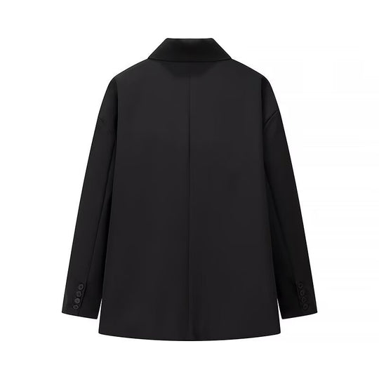 Damen Oversize-Kastenblazer mit schlichten Leistentaschen und weitem Revers Shop Nory