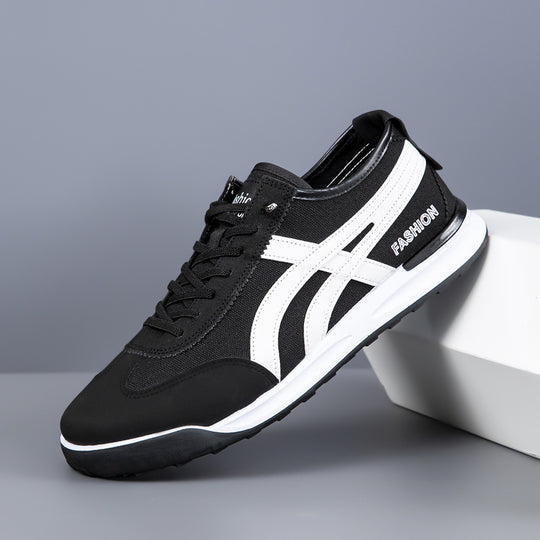 Herren Retro-leichte Low-Top Sneaker mit Canvas-Obermaterial und Wildleder-Overlays Shop Nory