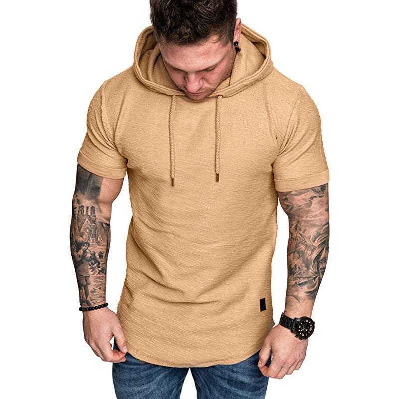 Herren Kapuzen-T-Shirt mit strukturiertem Design und lässigem Schnitt Shopnory