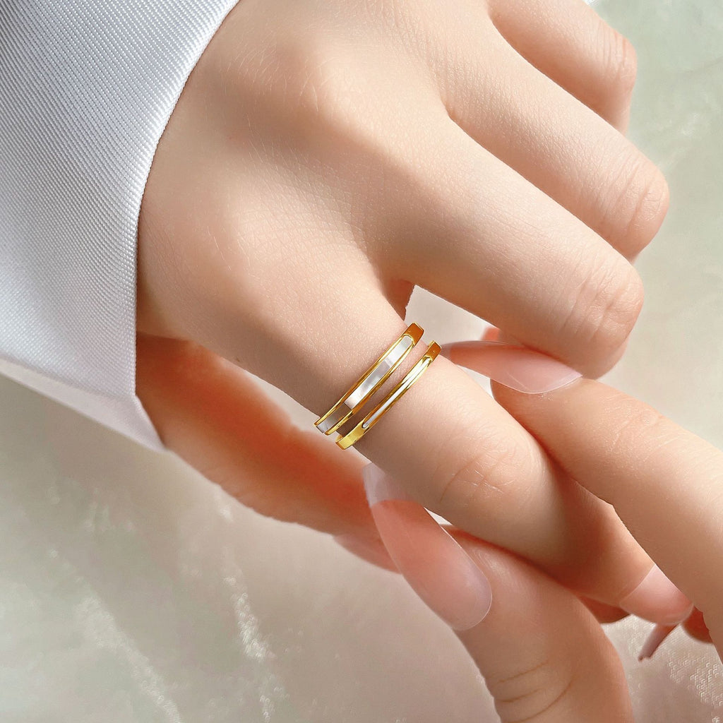 Damen Elegantes und modernes Stapelring-Set Shop Nory