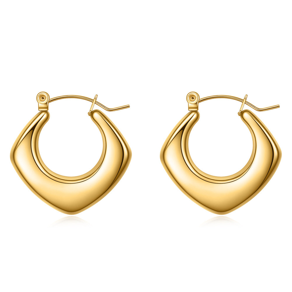 Damen Creolen im modernen, asymmetrischen Design Shop Nory