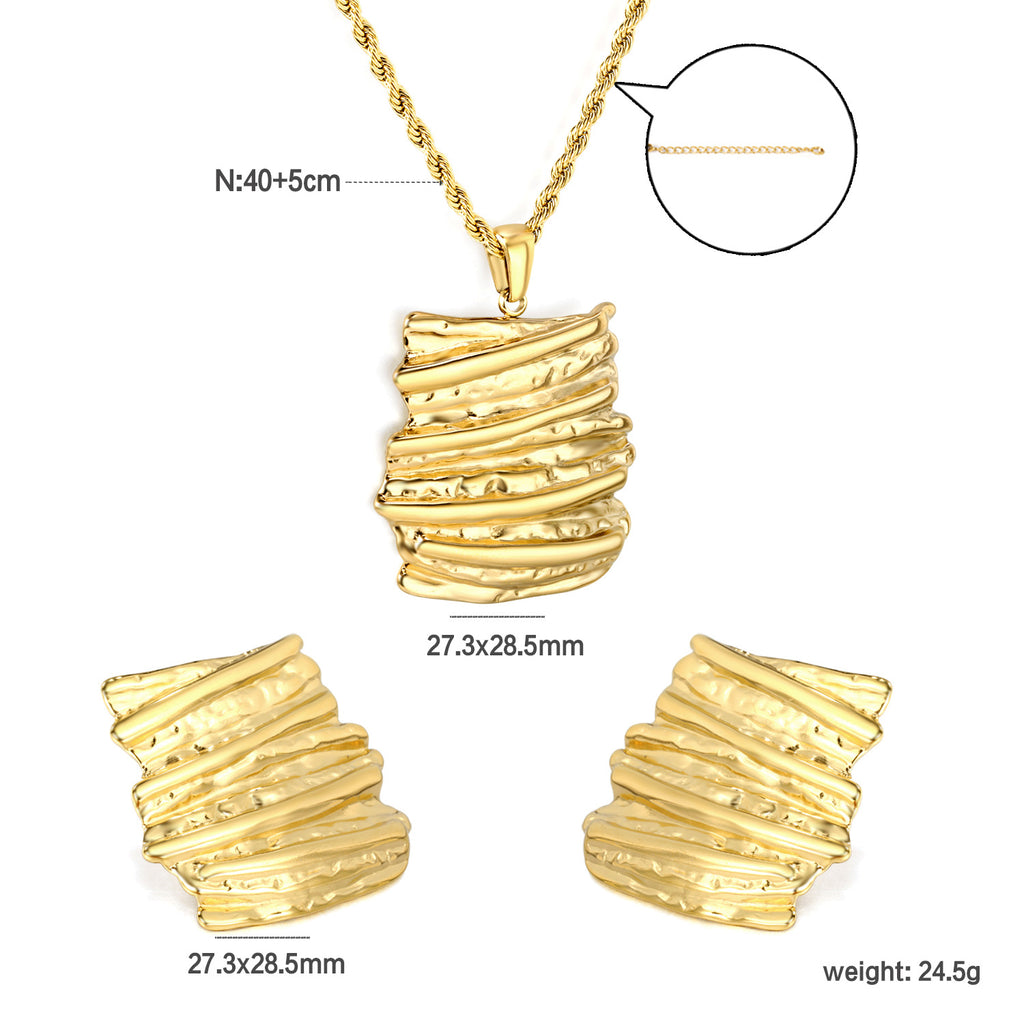 Damen modische Halskette mit kunstvollem, gewundenem Anhänger aus hochwertigem Edelstahl Shop Nory