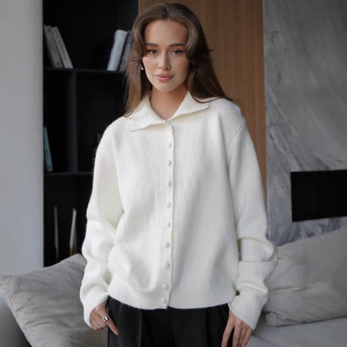 Damen Eleganter Pullover mit Knopfleiste Shop Nory