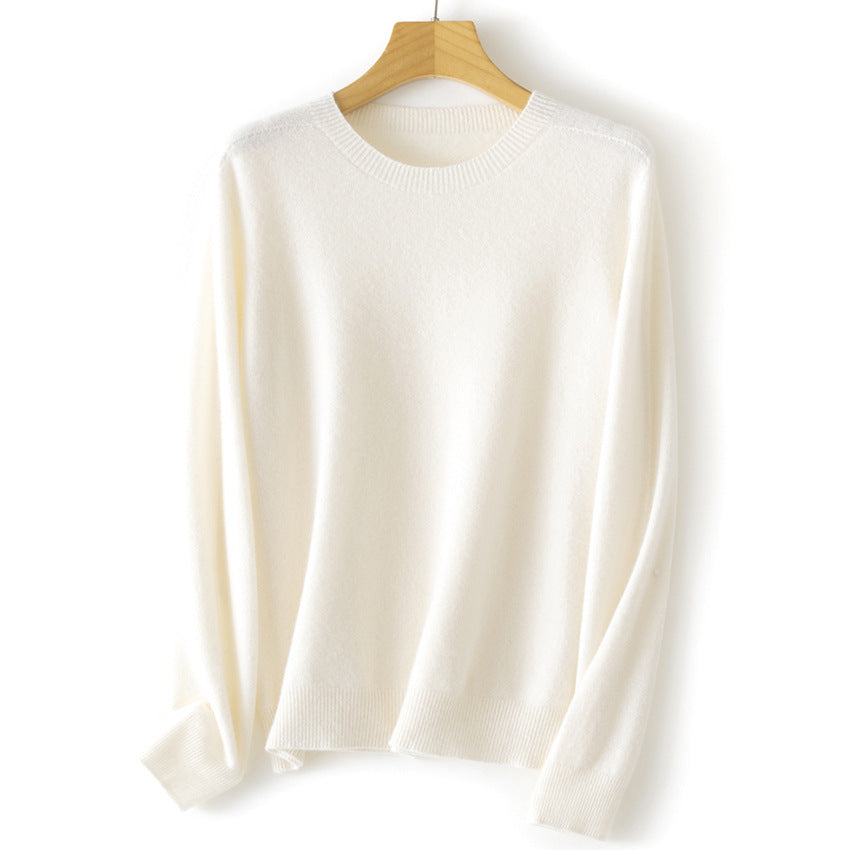 Damen Kaschmir-Mix Rundhalspullover mit Oversize-Schnitt Shop Nory