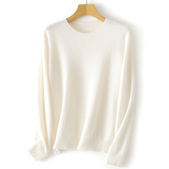 Damen Kaschmir-Mix Rundhalspullover mit Oversize-Schnitt Shop Nory