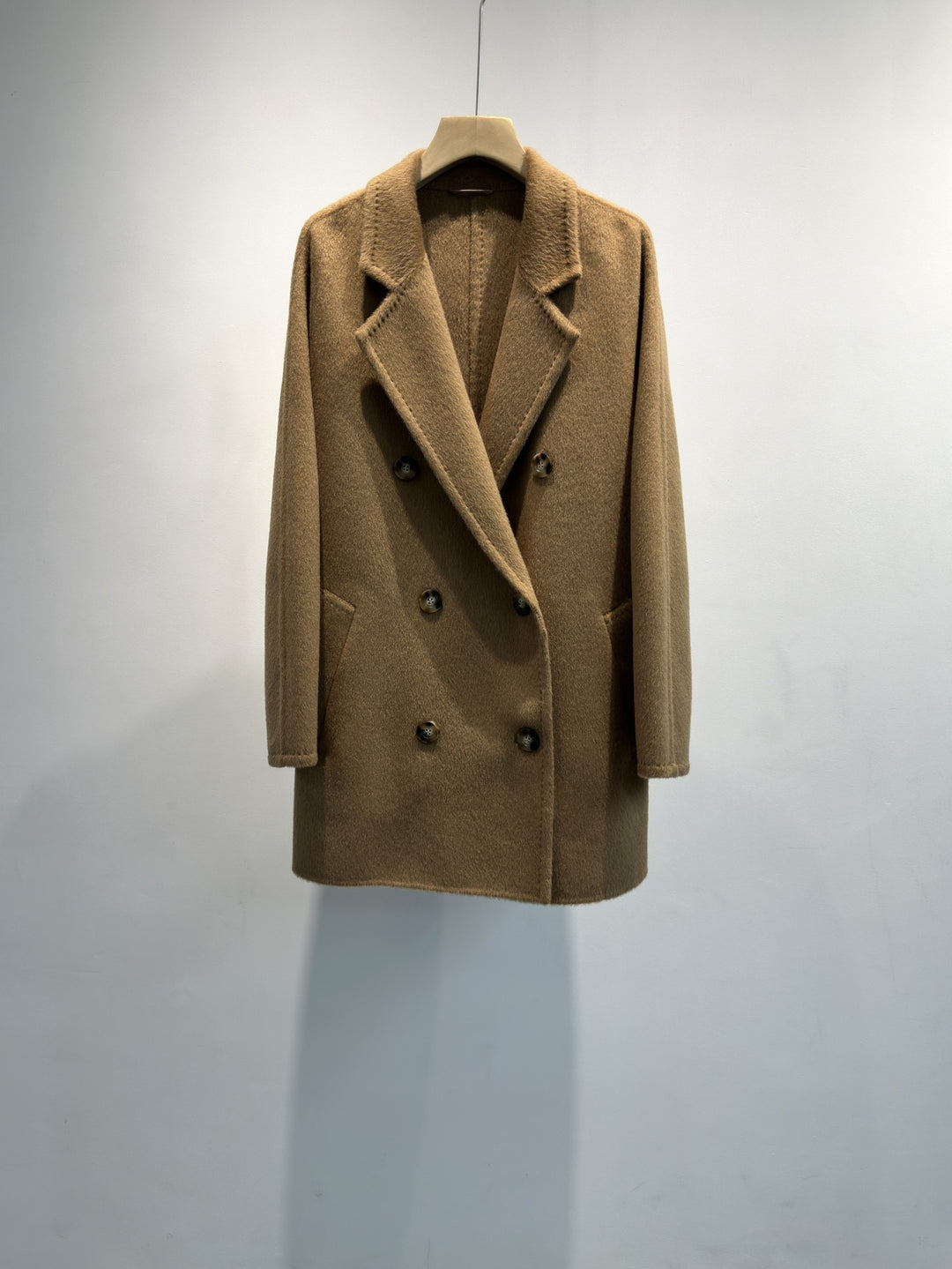 Damen Klassischer Doppelreiher Mantel Shop Nory