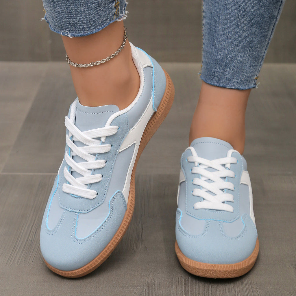 Damen sportliche Sneakers im Retro-Stil mit atmungsaktiver Oberflächenstruktur und rutschfester Sohle