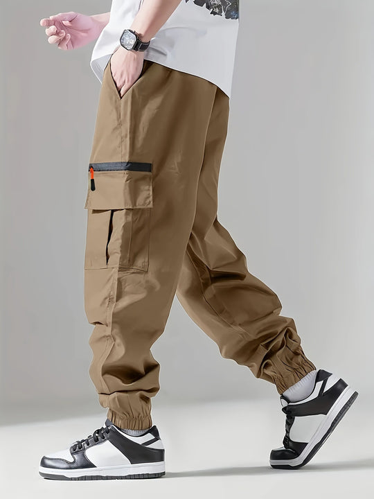Herren Cargo-Jogginghose im Utility‑Style mit versiegelter Reißverschlusstasche & elastischen Beinbündchen Shop Nory