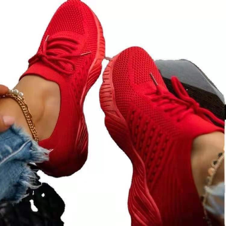 Damen atmungsaktive Sportschuhe mit flexiblem Mesh-Obermaterial und rutschfester Sohle