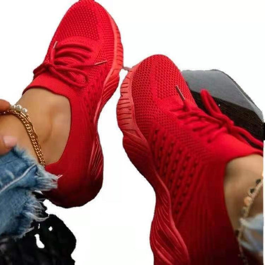 Damen atmungsaktive Sportschuhe mit flexiblem Mesh-Obermaterial und rutschfester Sohle