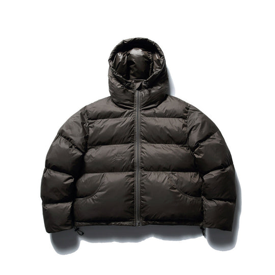 Unisex Kurze Boxy-Pufferjacke mit Volumen‑Kapuze, wasserabweisender Shell und thermischer Daunenfüllung Shop Nory