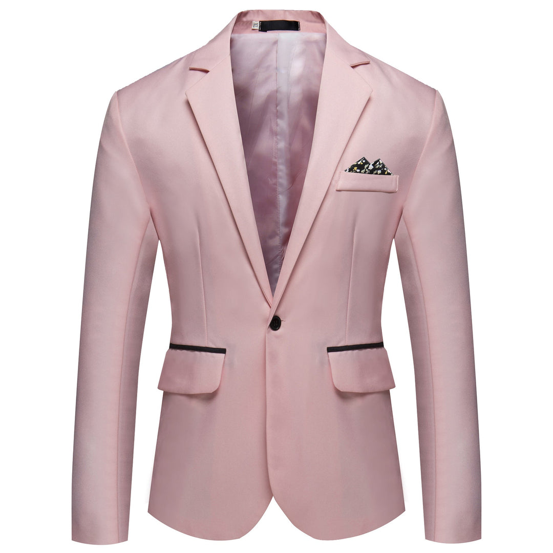 Herren modischer und eleganter Anzugjacke mit satiniertem Finish