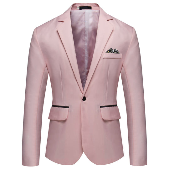 Herren modischer und eleganter Anzugjacke mit satiniertem Finish
