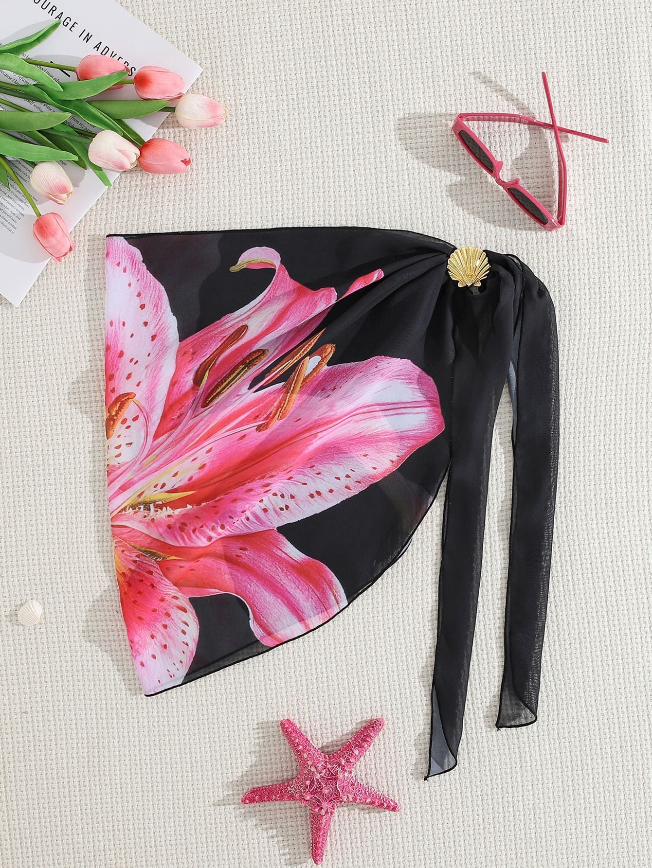 Damen Wickelrock mit Rüschendetails Shopnory