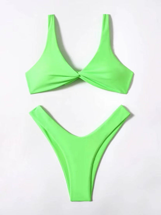 Bügel-Bikini-Set Push-Up-Bh und Tanga-Bademode für Damen