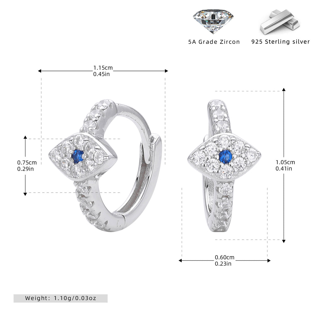 Damen Ohrhänger im zeitgemäßen Augen-Design aus hochwertigem 925 Sterling Silber Shop Nory
