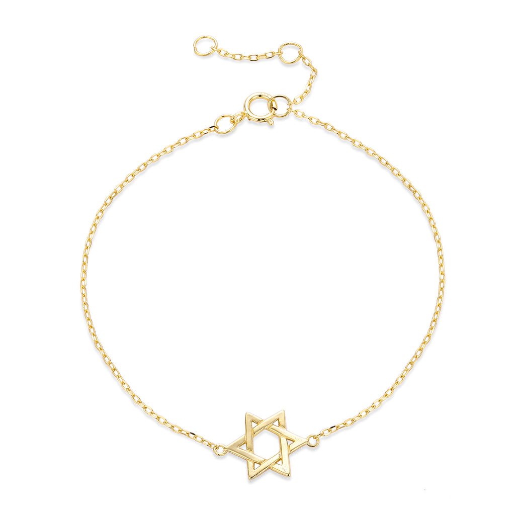 Damen Armband mit jüdischer Sternenmotiv aus hochwertigem 925 Sterling Silber Shop Nory