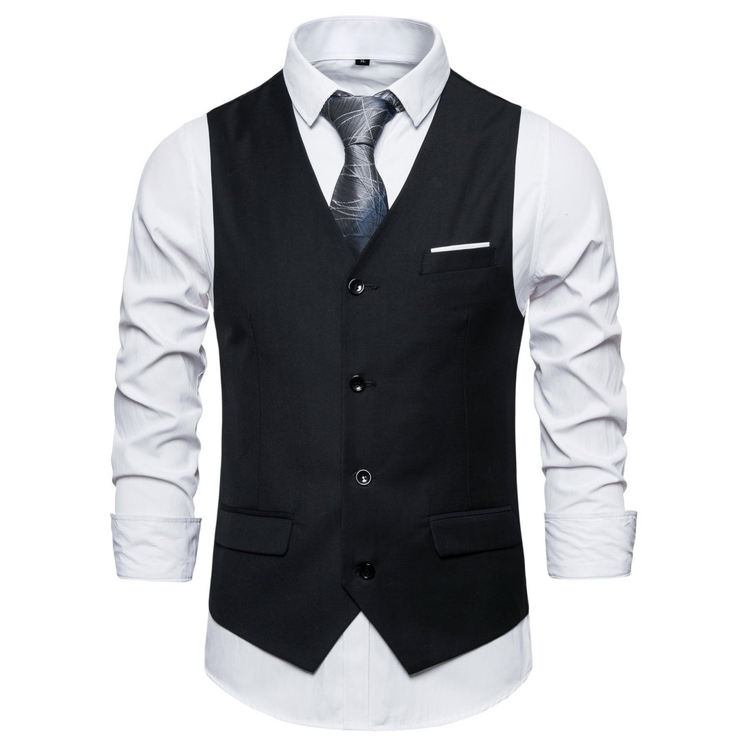 Herren Anzugweste in tailliertem Slim-Fit mit V‑Ausschnitt und Pattentaschen Shop Nory