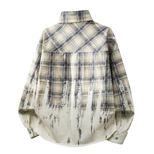 Herren Modische Karo Hemdjacke Shop Nory