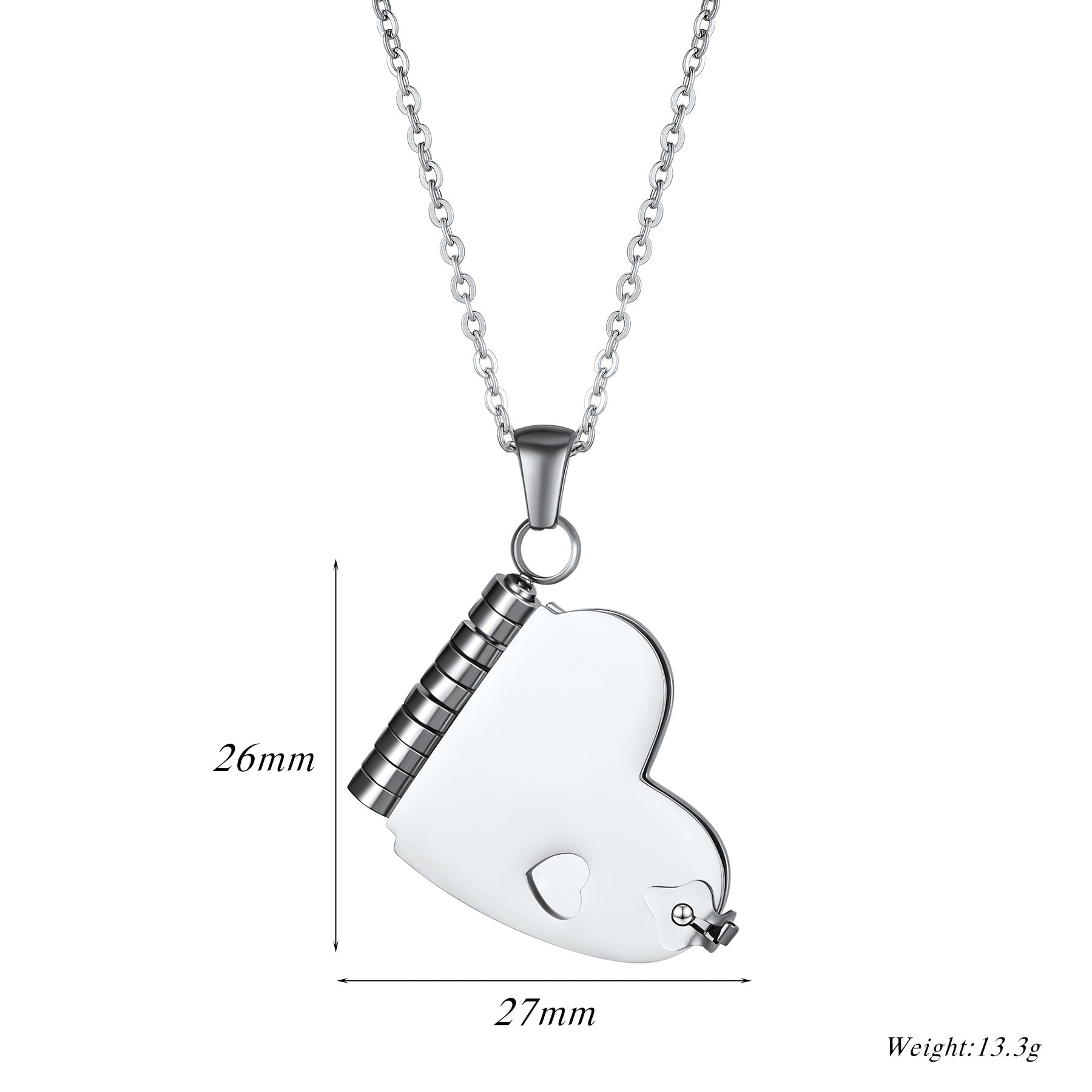 Damen Herzförmiger Medaillon-Anhänger mit Spiralverschluss Shop Nory