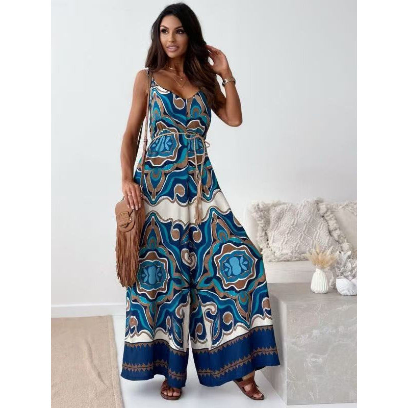 Damen Bohemian Weitbeiniger Bodysuit