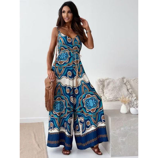 Damen Bohemian Weitbeiniger Bodysuit