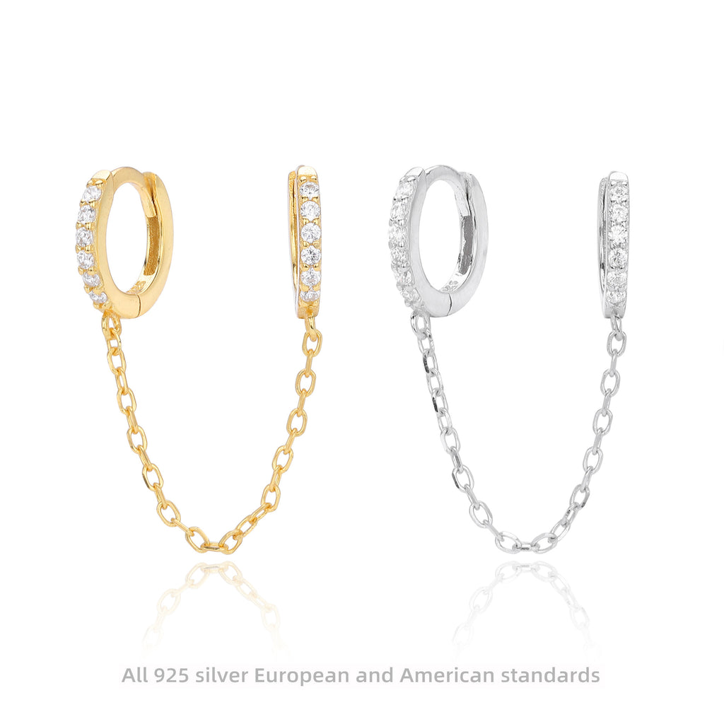 Damen Ohrringe mit elegantem Zirkon-Design aus hochwertigem 925 Sterling Silber Shop Nory
