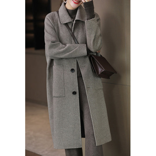 Damen Stilvolle Wollmantel Shop Nory