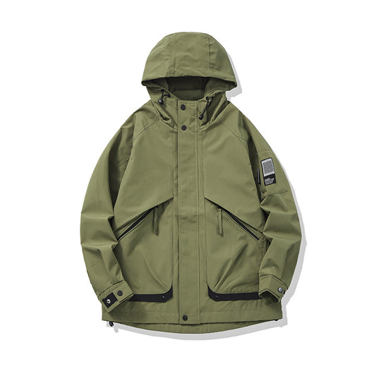 Unisex Multifunktionale Outdoorparka im Boxy‑Cut mit verstellbarer Kapuze und asymmetrischen Reißverschlusstaschen Shop Nory