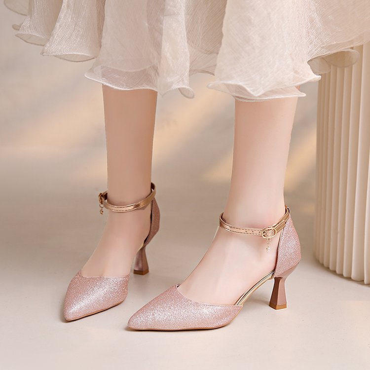Damen elegante Pumps mit Glitzer-Details