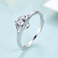 Damen Solitär Schmuckring mit exquisite Zirkonia-Fassung Shop Nory