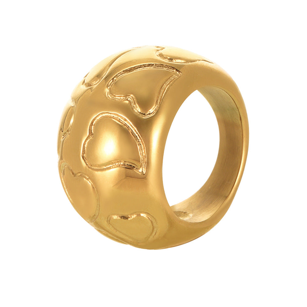 Damenring mit herzförmigem Design aus hochwertigem Edelstahl Shop Nory