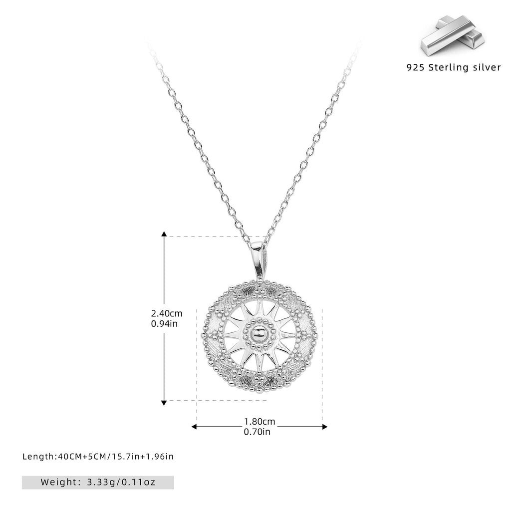 Damen Halskette mit kunstvoll gestaltetem Sonnendesign Shop Nory