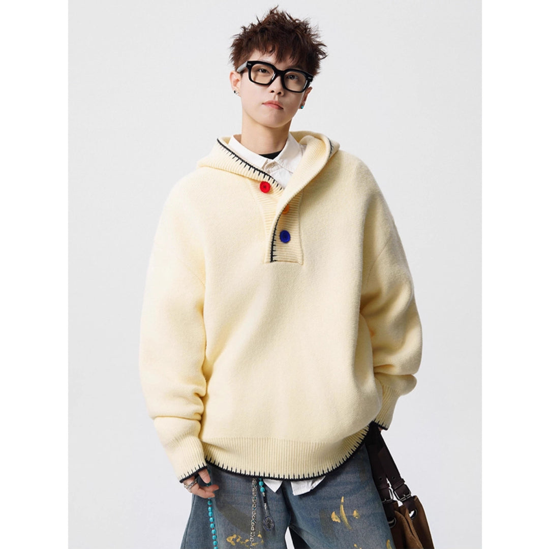 Herren Modischer Oversized-Pullover mit Strickstruktur Shop Nory