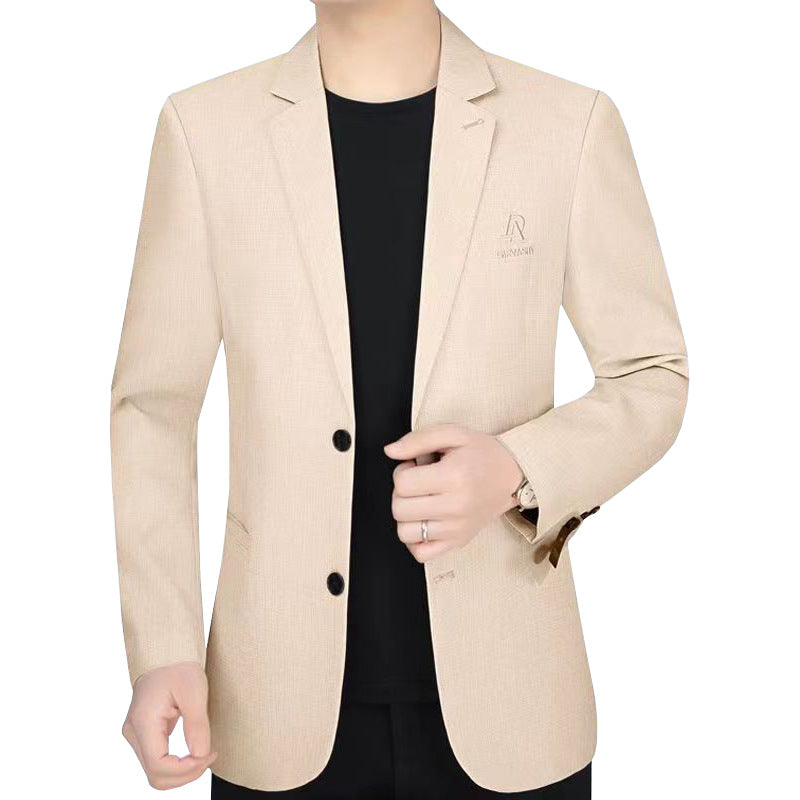Herren Schmal geschnittenes Einreihiges City-Blazer mit strukturierter Wollmischung Shop Nory