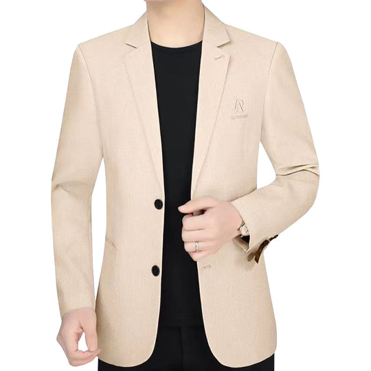 Herren Schmal geschnittenes Einreihiges City-Blazer mit strukturierter Wollmischung Shop Nory