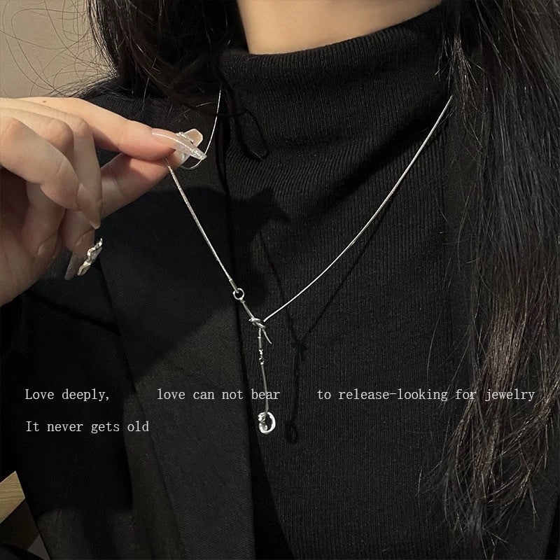 Damen filigrane Kette mit einzigartigem Knoten-Design Shop Nory