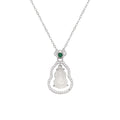 Damen Halskette mit kunstvollem Buddha-Anhänger und strahlenden Zirkonia Shop Nory