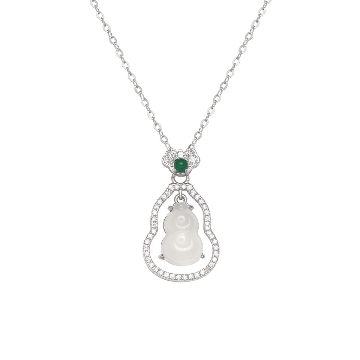 Damen Halskette mit kunstvollem Buddha-Anhänger und strahlenden Zirkonia Shop Nory