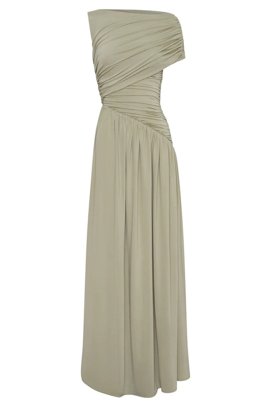 Damen Elegantes Abendkleid mit asymmetrischen Rüschendetails