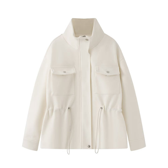 Damen Kurzjacke mit Tunnelzug, hohem Stehkragen und aufgesetzten Pattentaschen Shop Nory