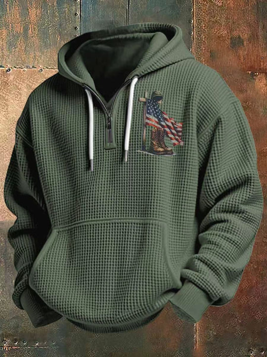 Herren Kapuzensweater mit amerikanischem Flaggenmotiv Shop Nory